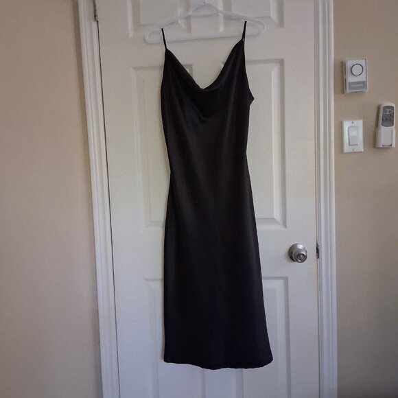 Petal & Pup Women's Size 8 Black Persia Cowl Neck Midi Dress *FLAWS* - Picture 4 of 16
